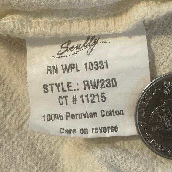 VTG Scully Trail Walk Long Sleeve Double Button Down Western Shirt Men’s M White - Picture 6 of 8